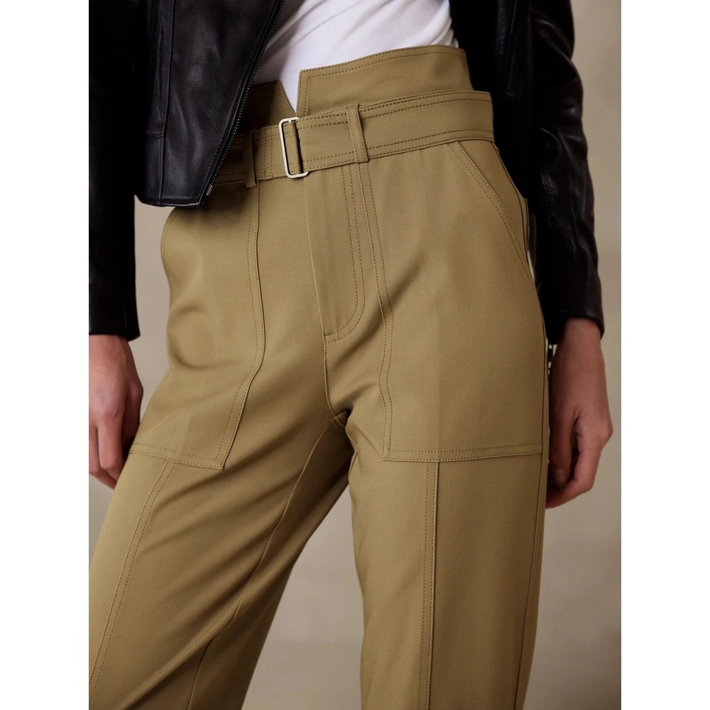 Banana Republic Utility Pants Womens 6 Brown Contemporary Neutral NO BELT - Picture 2 of 12